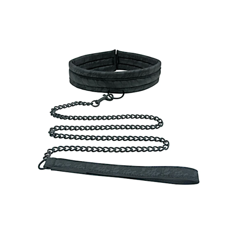 Sincerely "Lace Collar" Leash Set -Blk