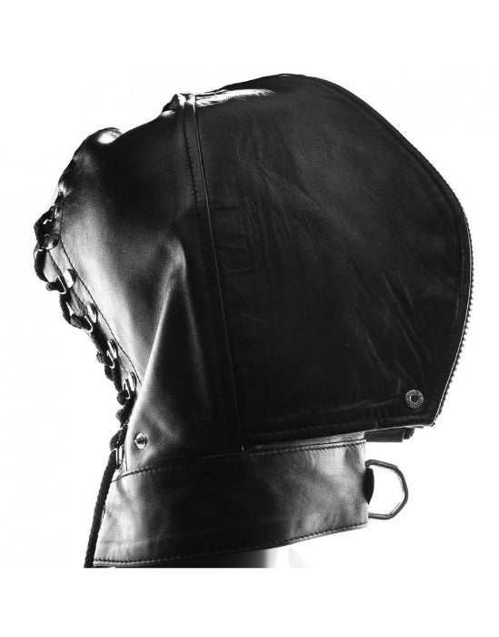 Rouge's "Fly Trap" Zippered Hood Mask -Black/Red