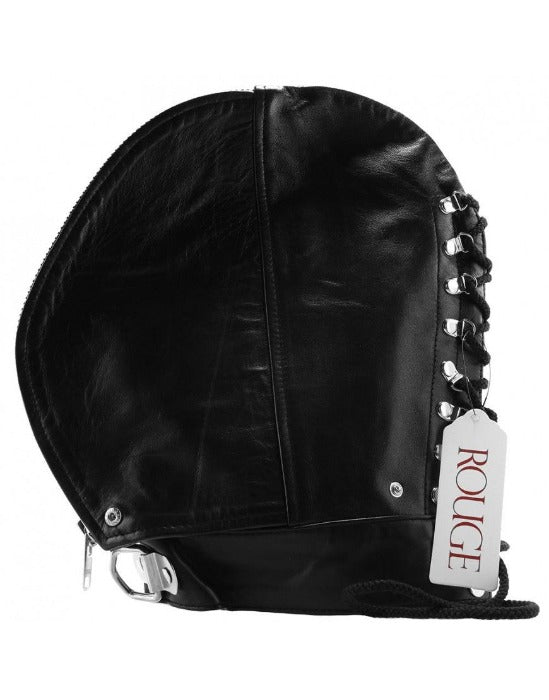 Rouge's "Fly Trap" Zippered Hood Mask -Black/Red