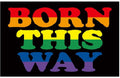 ''Born This Way'' Pride Flag 3 x 5 ft