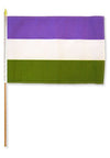 ''Genderqueer'' Pride -Stick Flag 12x18''