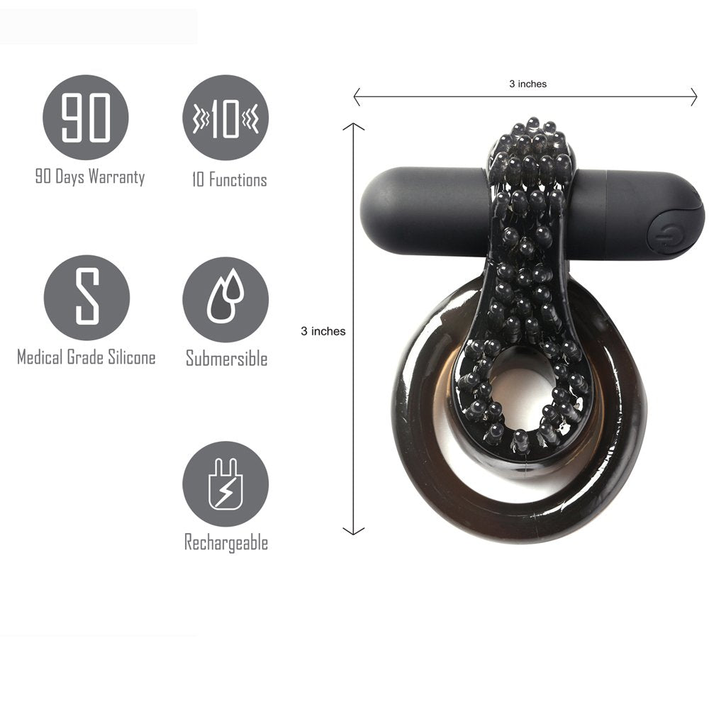 Jagger Rechargeable Vibrating Cock Ring