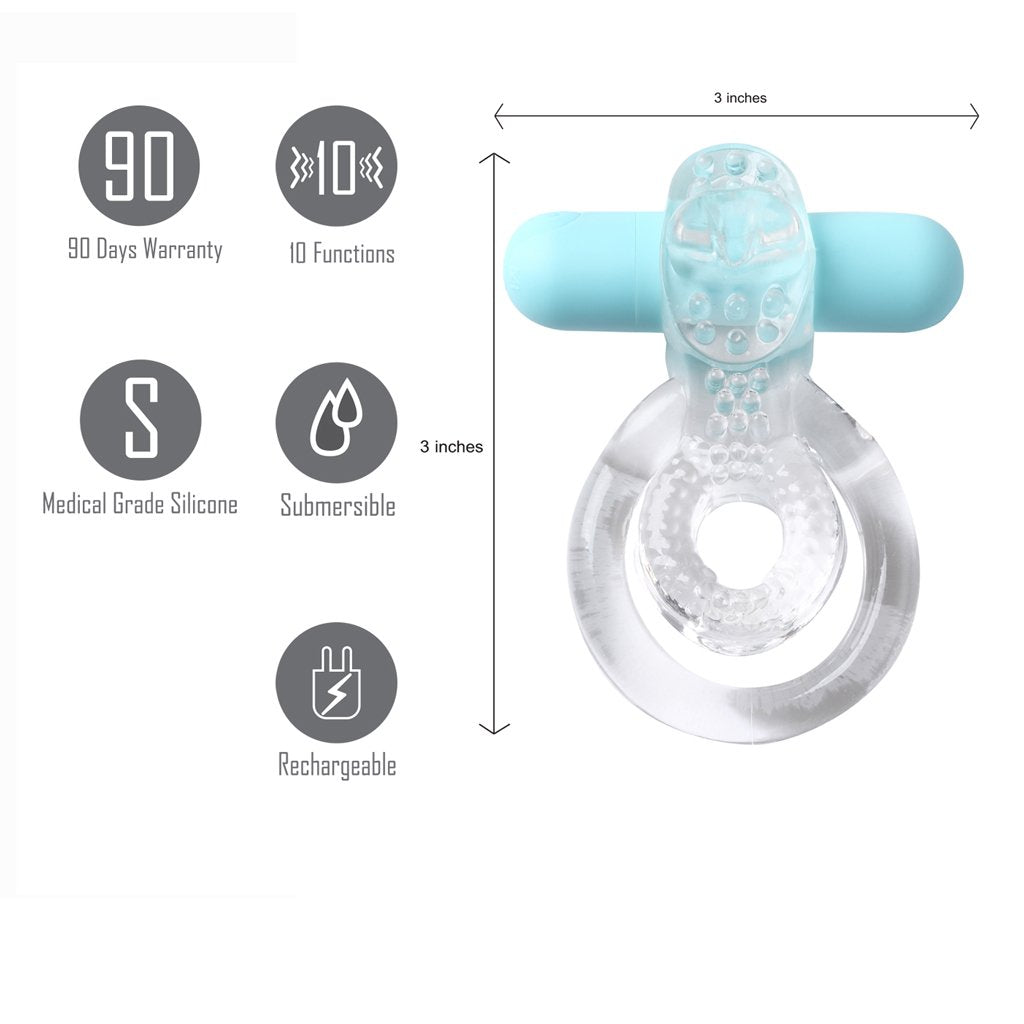 Maia "Jayden" Vibrating C/Ring -Blue