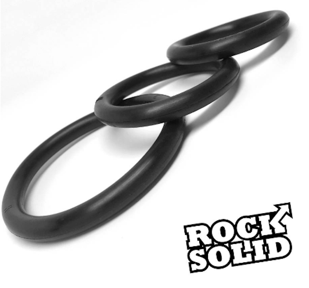 Rock Solid "Rubber C/Ring Set" 3pk -Blk