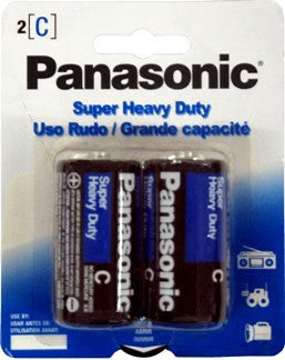 Panasonic Super Heavy Duty C Batteries 2 Pack