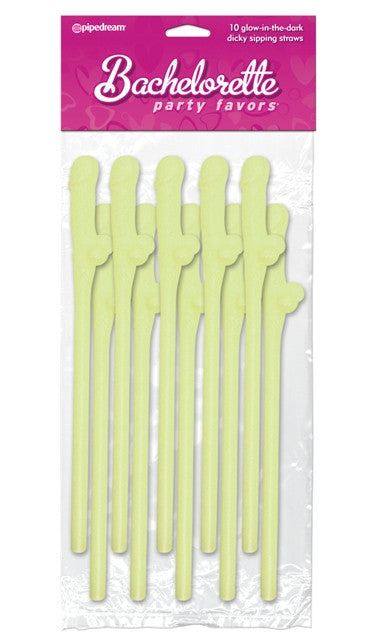 Bachelorette Glow-in-the-Dark Pecker Straws