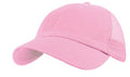KNP Garment Washed Cotton Twill Mesh Back Cap Pink