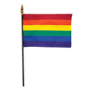 ''Rainbow'' Pride -Stick Flag 12 x 18 in