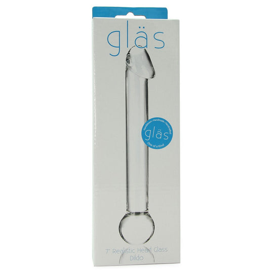 Gläs 7" Realistic Head Glass Dildo