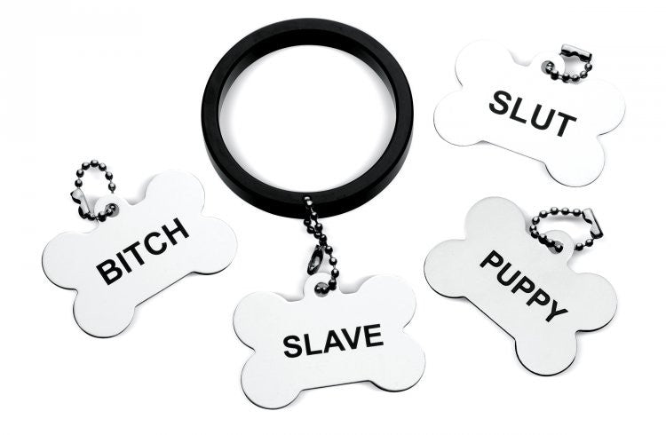 Master Series Recruit Aluminum Cock Ring + Dog Tags