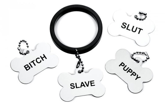 Master Series Recruit Aluminum Cock Ring + Dog Tags