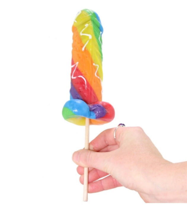 Rainbow ''Cum'' Pop Candy Popsicle