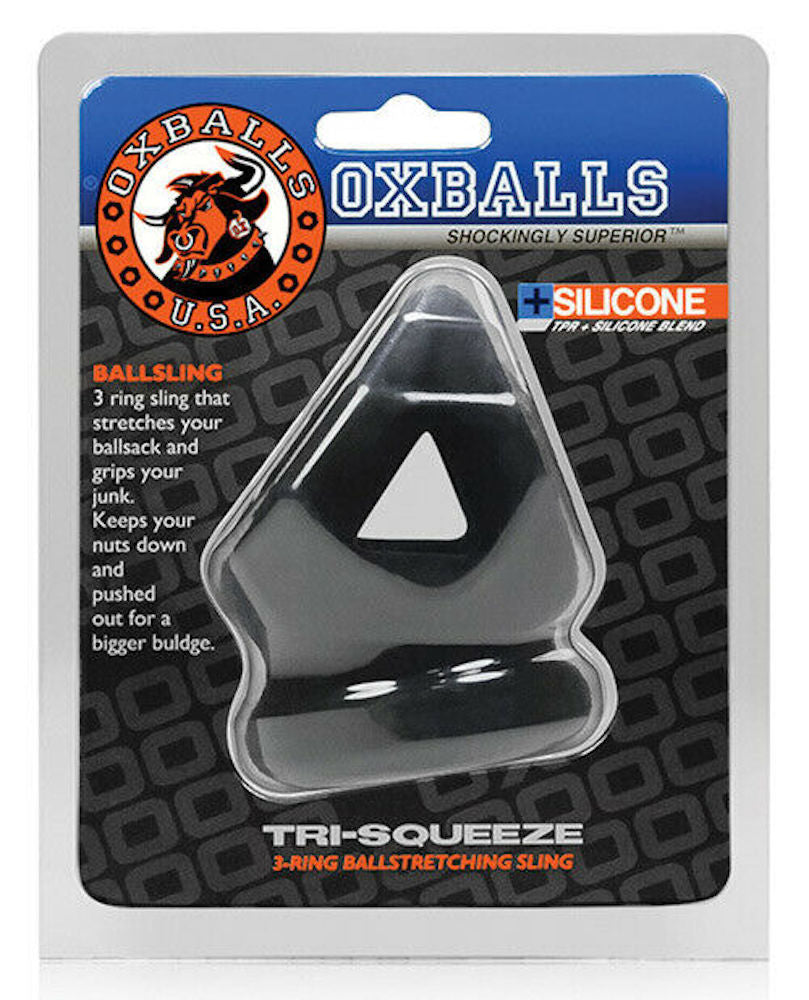 Oxballs "Tri-Squeeze" Ballsling -Black Ice