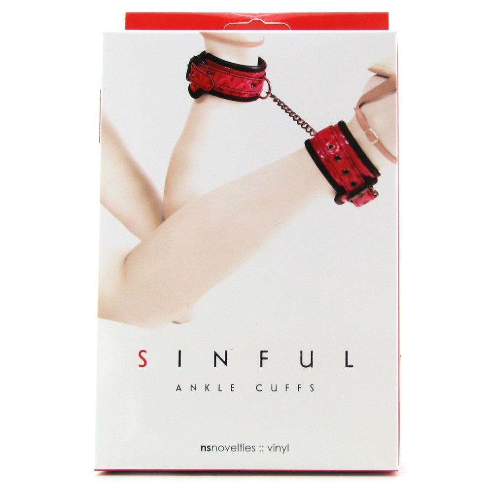 Sinful Ankle Cuffs -Red