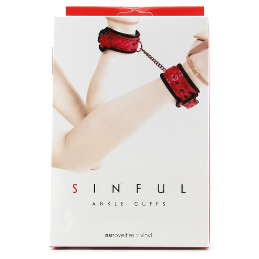 Sinful Ankle Cuffs -Red