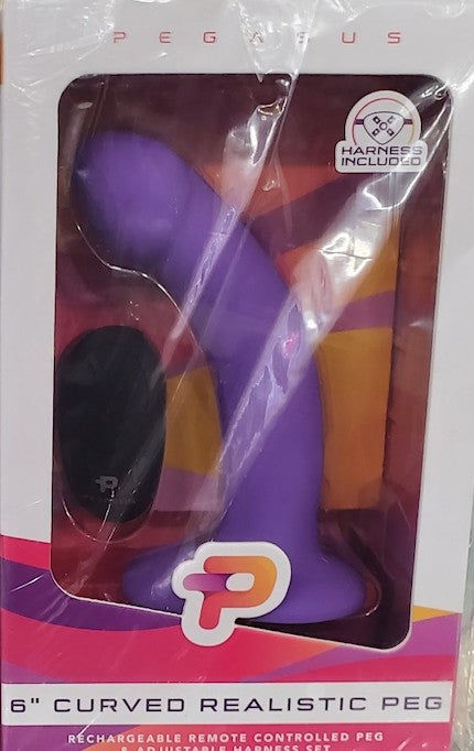 Pegasus 6" Realistic Curved Peg -Purple
