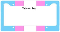 License Plate Frame Trans Flag