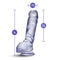 B Yours Plus ''Hearty n' Hefty'' 9 inch Dildo -Clear