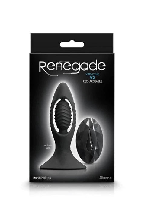 Renegade "V2" Powerful Vibrating Anal Plug -Black