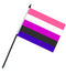 ''Genderfluid'' Pride Stick Flag 4 x 6 in