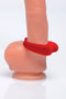 Frisky ''Heart On'' Vibe Cock Ring -Red